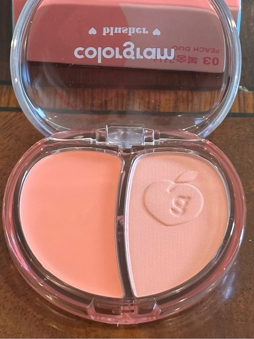 Colorgram Tintin Dory Soft Peach Duo Blusher Dual-Texture Cream and Powder NEW